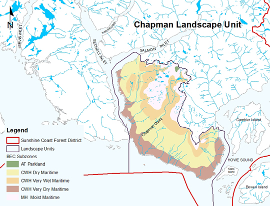 Biogeoclimatic Subzones of the Chapman LU